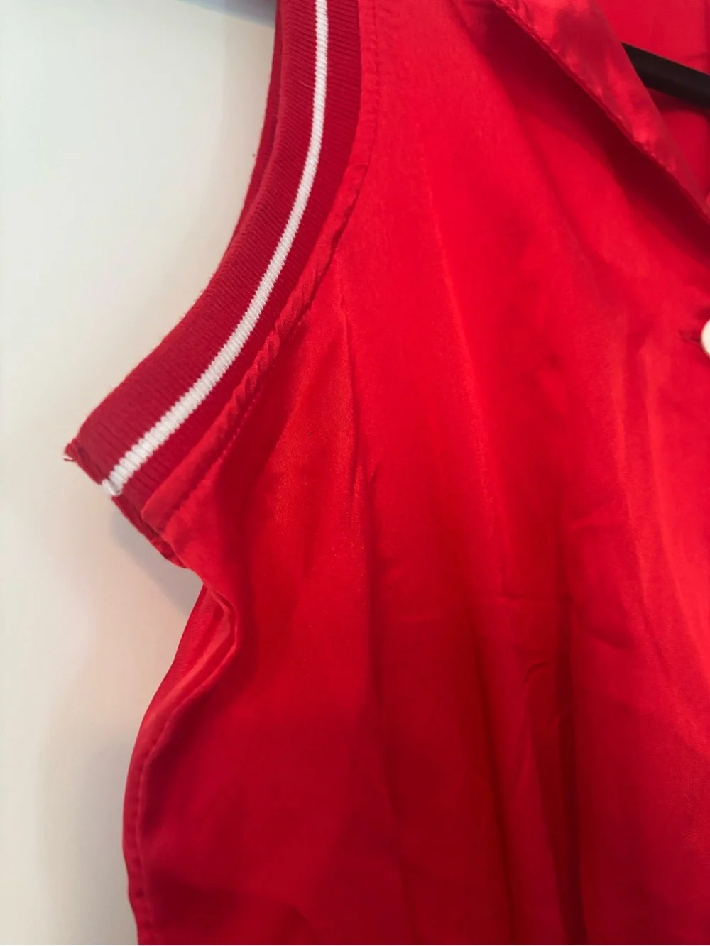 Nasty Gal Red Sleeveless Jumpsuit with White Collar - Picture 10 of 16